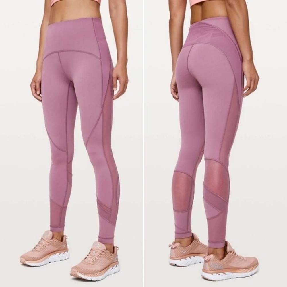 Lululemon | Figue/Mauve Clear The Court Tight | Women's Size 8